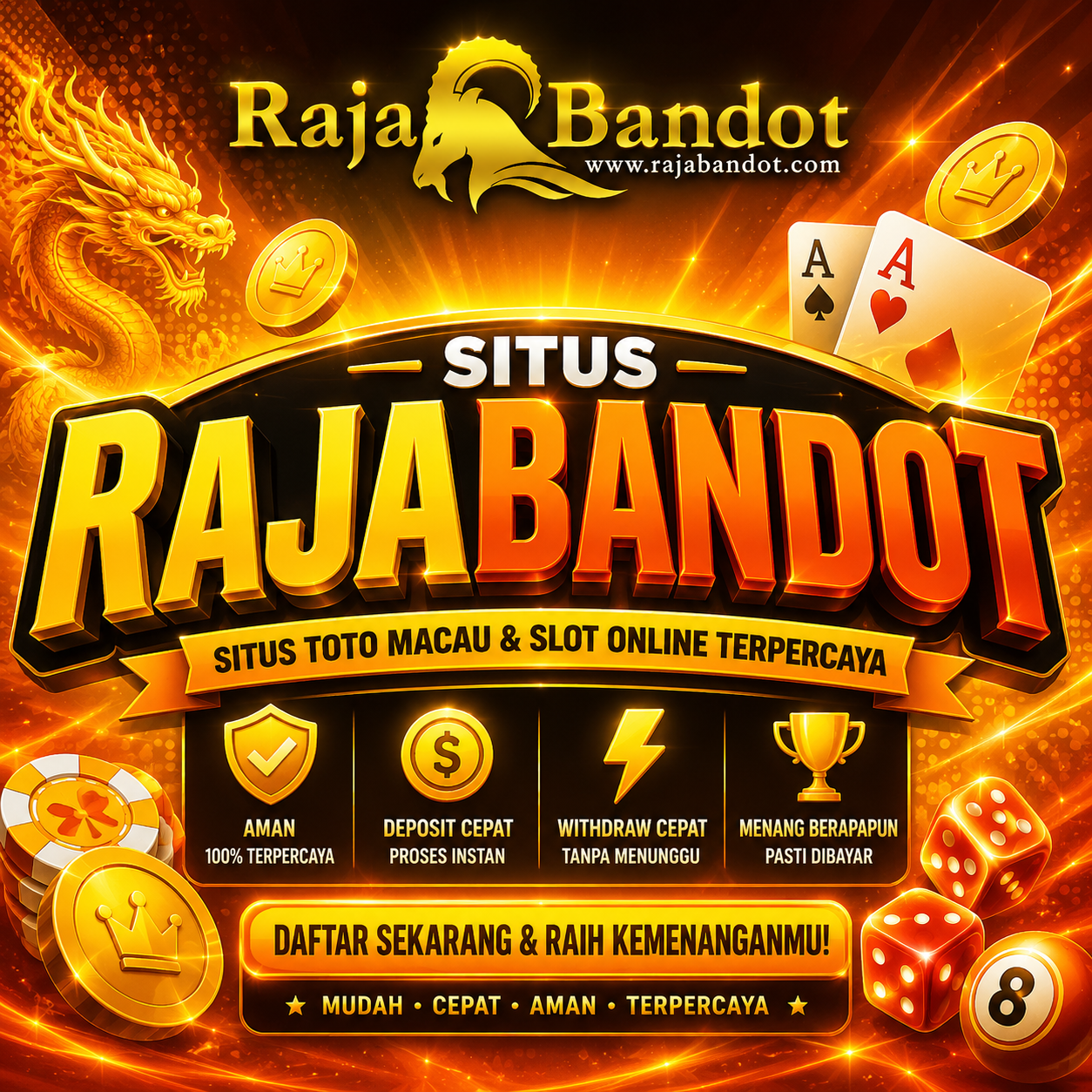 SITUS RAJABANDOT 🕯️ Daftar Sekarang & Raih Kemenanganmu di Jamin Aman dan Terpercaya