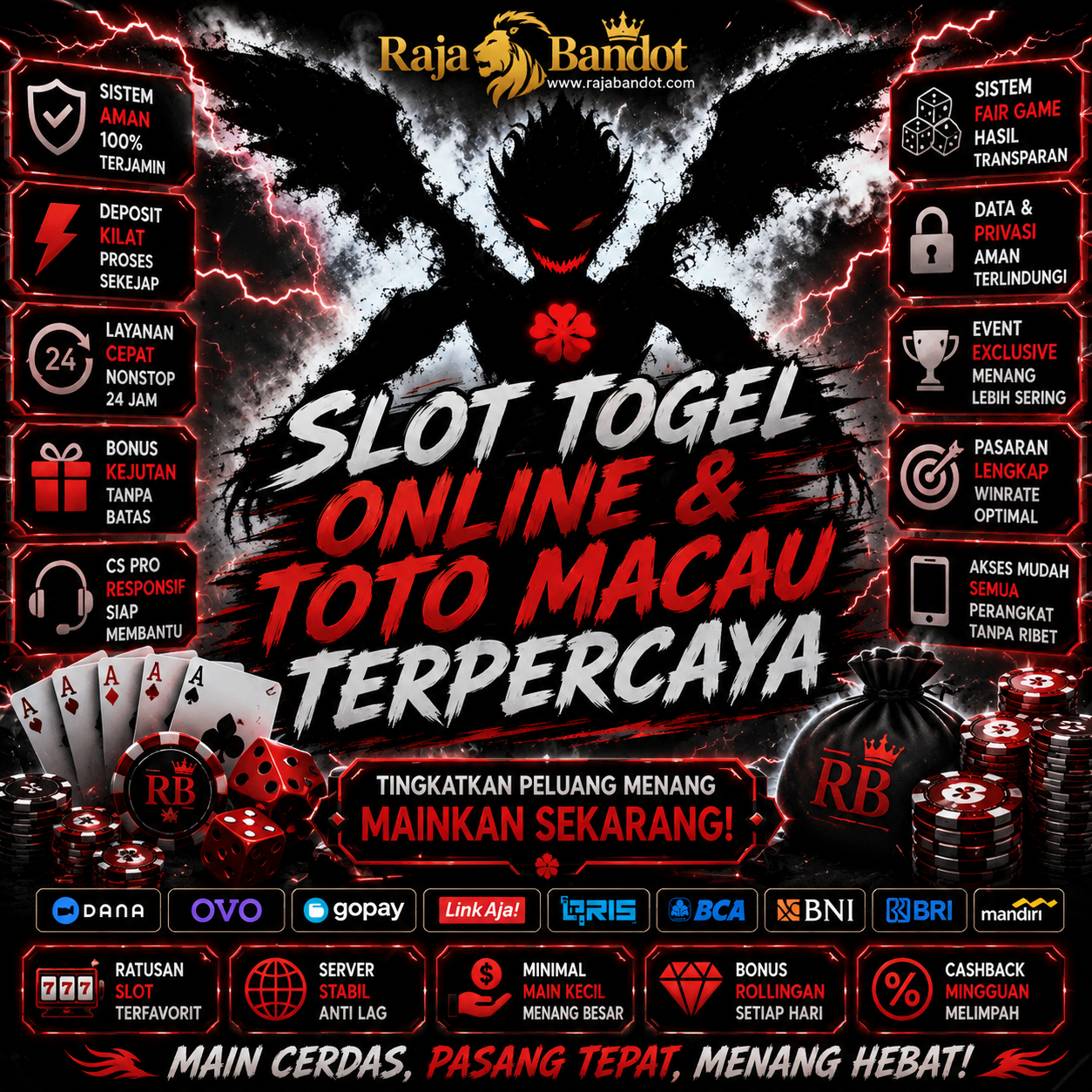 RAJABANDOT 🛩️ Kilat Slot Togel Online & Layanan Toto Macau Terpercaya Hebat