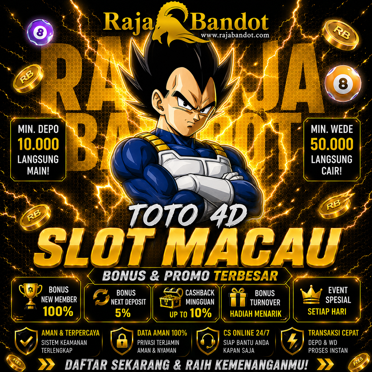 RAJABANDOT ✈️ Toto 4D Bonus & Promo Slot Macau Terbesar