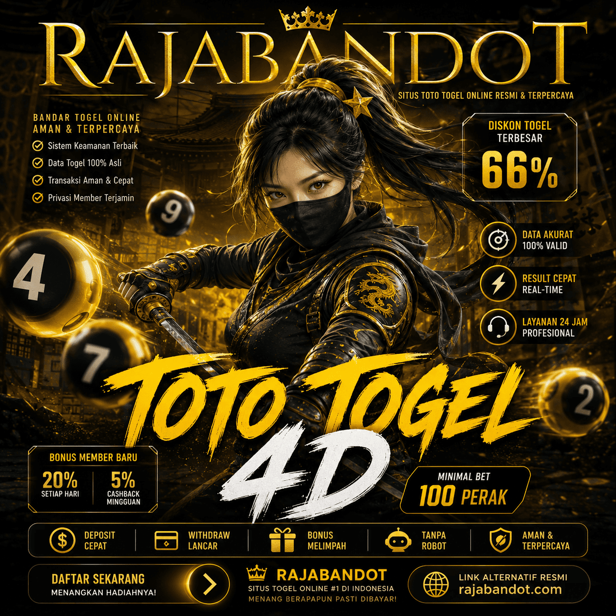 RAJABANDOT ꑭ Link Situs Toto Togel 4D Untuk Akses Togel Online Anti-Nawala