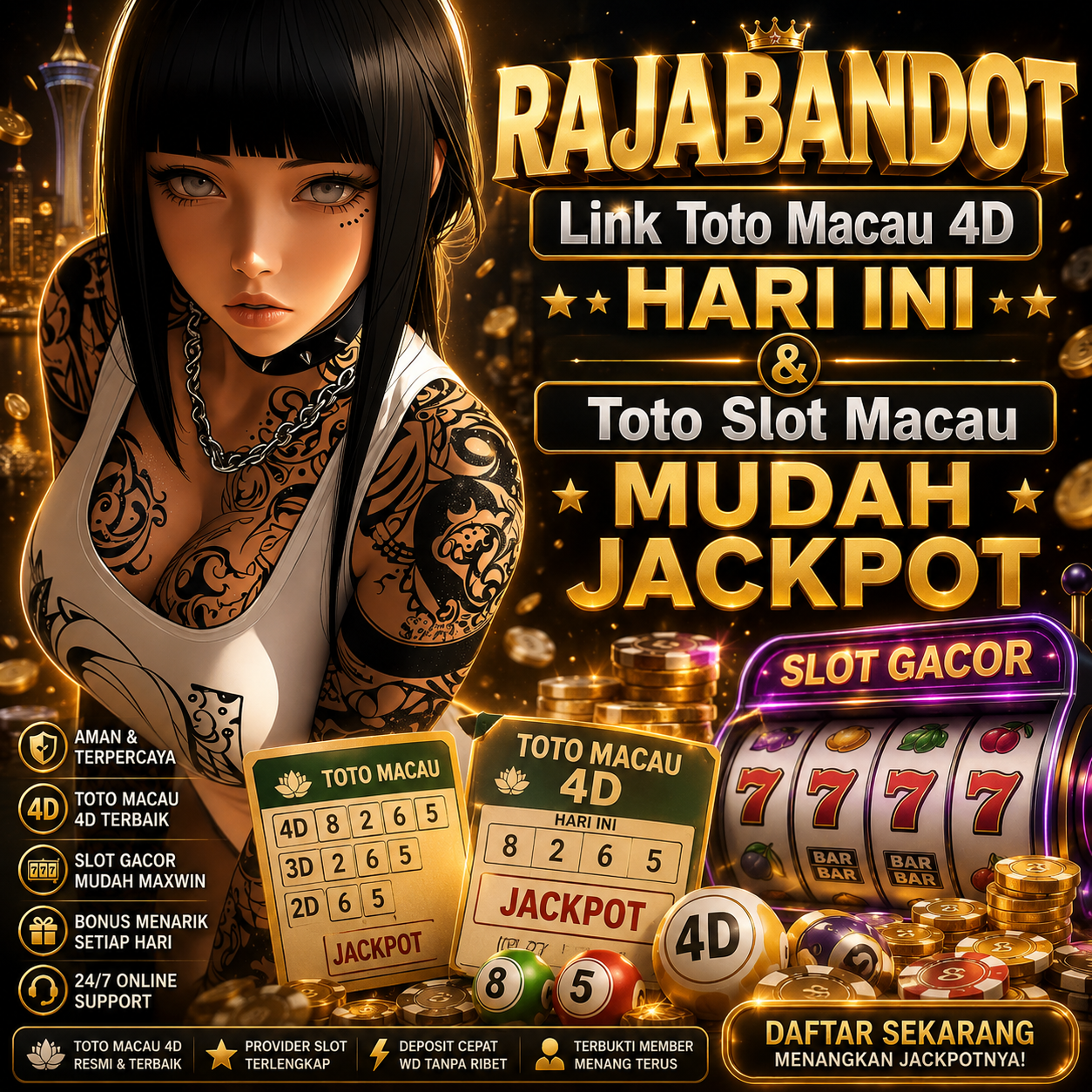 RAJABANDOT Link Toto Macau 4D Hari Ini & Toto Slot Macau