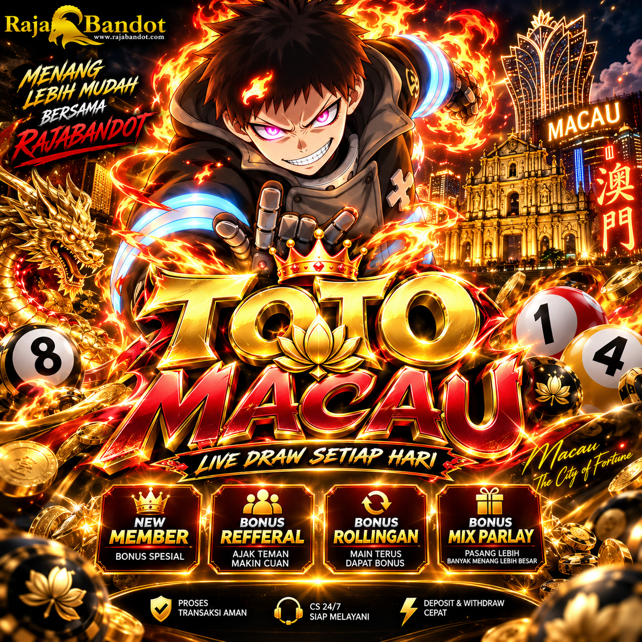RAJABANDOT ♨️ Result Toto Macau Paling Gacor Bersama Togel Online 4D
